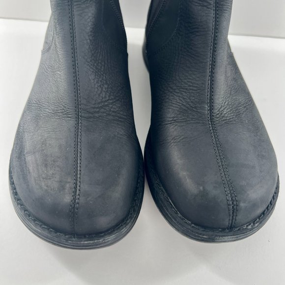 Merrell Travvy Black Leather Waterproof Boots Size 7.5 Bootie Mid Calf Size Zipp - Picture 14 of 14